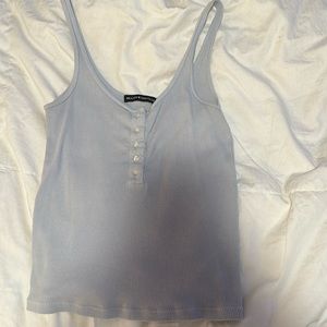 light blue brandy melville tank crop top